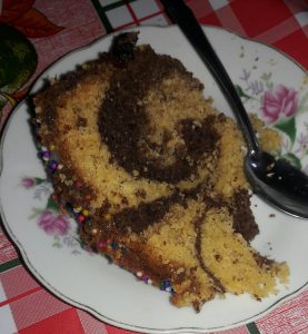 Receta de keke marmoleado de chocolate y vainilla